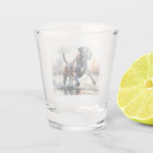 Wasserfarben Cane Corso Hund Schnapsglas (Rückseite)