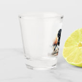 Wasserfarben Cane Corso Hund Schnapsglas (Links)