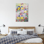 Wasserfarben Canvas drucken Schöne Sparrows Leinwanddruck (Insitu (Schlafzimmer))