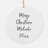 Wasserfarben Cello und Blumen Persönlich Keramik Ornament (Hinten)