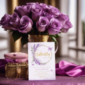 Wasserfarben-Chic Lila Butterfly Baby Dusche Einladung