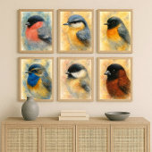 Wasserfarben-Chickadee: Sweet Songbird-Portrait Poster