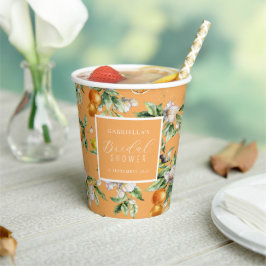 Wasserfarben Citrus Blossom Botanisches Brautparty Pappbecher