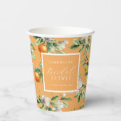 Wasserfarben Citrus Blossom Botanisches Brautparty Pappbecher (Rückseite)