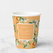 Wasserfarben Citrus Blossom Botanisches Brautparty Pappbecher (Vorderseite)