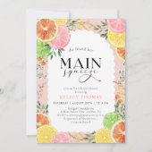 Wasserfarben Citrus Hauptpresse Brautparty Einladung (Vorderseite)