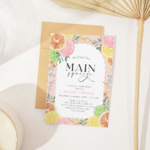 Wasserfarben Citrus Hauptpresse Brautparty Einladung