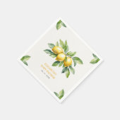 Wasserfarben Citrus Lemon Babydusche Serviette (Ecke)