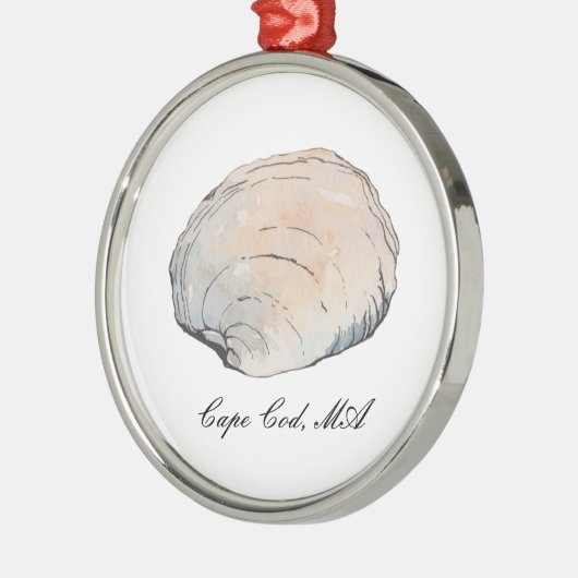 Wasserfarben Clam Seashell Beach Ornament (Links)