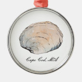 Wasserfarben Clam Seashell Beach Ornament (Vorne)