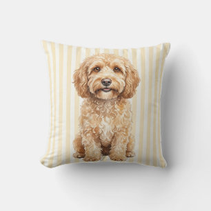 Wasserfarben-Cockapoo-Hund-Dekokissen Kissen
