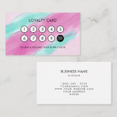 Wasserfarben Cool Elegantes Loyalität Treuekarte (Vorne/Hinten)