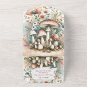 Wasserfarben-Cotgingcore-Hochzeit (mit Umschlag) All In One Einladung (Außenbereich)