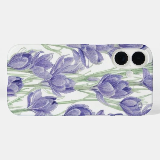 Wasserfarben Crocus Blume Handy Case (Rückseite (Horizontal))