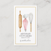 Wasserfarben-Cupcake-Bäckerei Visitenkarte (Vorderseite)