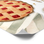Wasserfarben-Cutie-Pie-Backen-Willkommensschild Poster (Ecke)