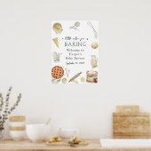 Wasserfarben-Cutie-Pie-Backen-Willkommensschild Poster (Küche)