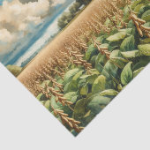 Wasserfarben-Dekoupage von rustikalem Stall und So Seidenpapier (Ausschnitt)