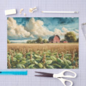 Wasserfarben-Dekoupage von rustikalem Stall und So Seidenpapier (Handwerk)