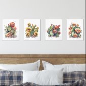 Wasserfarben der Kaktus Bilderwand Sets (Schlafzimmer)