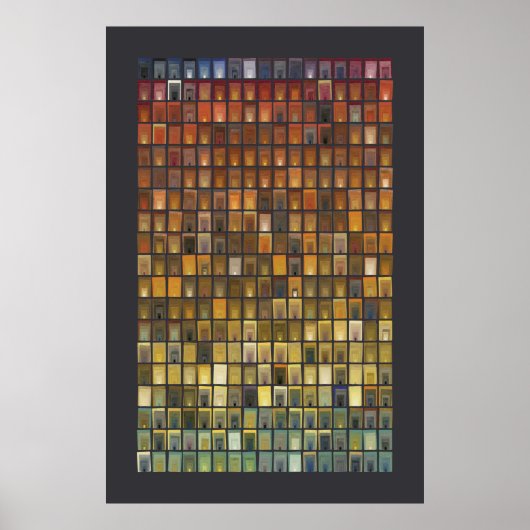 Wasserfarben des 17. Jahrhunderts - Türen Poster (Vorne)