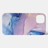 Wasserfarben-Design-Handy-Fall mit Namen, individu Case-Mate iPhone Hülle (Rückseite (Horizontal))