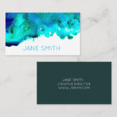 Wasserfarben-Design moderne, stilvolle Kreativindu Visitenkarte (Vorne/Hinten)