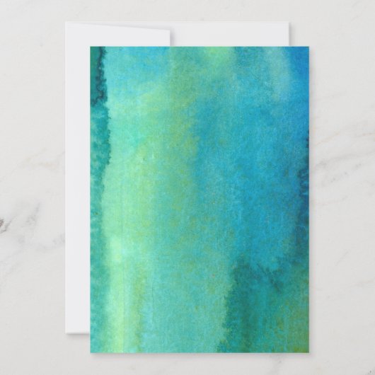 Wasserfarben-Dino & Tropical-Blätter Kinderdusche Einladung (Rückseite)