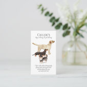 Wasserfarben-Dog-Pack Dog Walker Pet Sitter Visitenkarte (Stehend Vorderseite)
