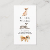 Wasserfarben-Dog-Pack Dog Walker Pet Sitter Visitenkarte (Rückseite)