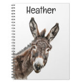 Wasserfarben-Donkey-Peeking Personalisiert Notizblock (Vorderseite)