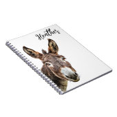 Wasserfarben-Donkey-Peeking Personalisiert Notizblock (Rechte Seite)