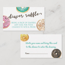 Wasserfarben Donut Babydusche Windelwaschkarte Begleitkarte