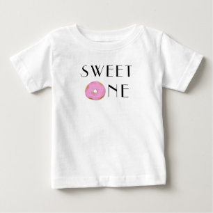 Wasserfarben Donut "Sweet One" Erster Geburtstag Baby T-shirt