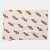 Wasserfarben Eclairs Donuts Fun Whimiscal Pink Geschirrtuch (Horizontal)