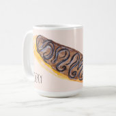 Wasserfarben Eclairs Donuts Fun Whimiscal Pink Kaffeetasse (Vorderseite Links)