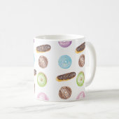 Wasserfarben-Eclairs Donuts Fun Whimiscal Sweet Kaffeetasse (VorderseiteRechts)