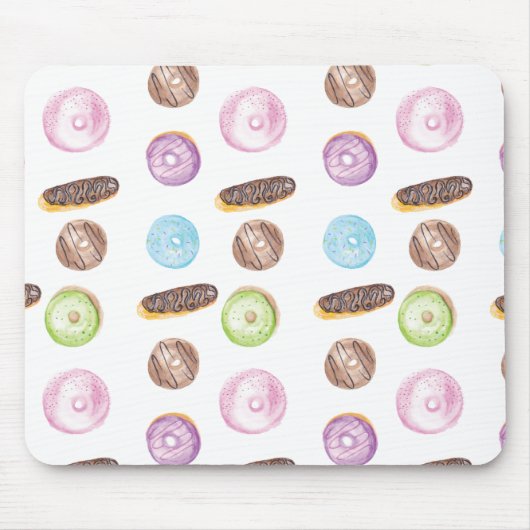 Wasserfarben-Eclairs Donuts Fun Whimiscal Sweet Mousepad (Vorne)