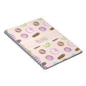 Wasserfarben-Eclairs Donuts Fun Whimiscal Sweet Notizblock (Rechte Seite)