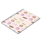 Wasserfarben-Eclairs Donuts Fun Whimiscal Sweet Notizblock (Linke Seite)