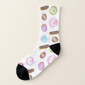 Wasserfarben-Eclairs Donuts Fun Whimiscal Sweet Socken (Links - Außen)