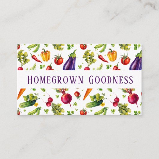 Wasserfarben Eigenes Pflanzenmuster Visitenkarte (Vorderseite)