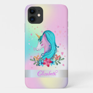 Wasserfarben-Einhorn,Blumen,Herzen,Holografisch Case-Mate iPhone Hülle