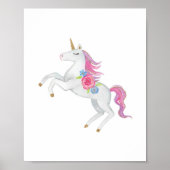 Wasserfarben Einhorn Girls Room Kinder Wand Decke Poster (Vorne)