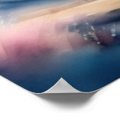 Wasserfarben-Einhorn III Poster (Ecke)