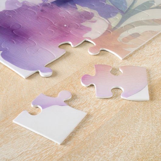 Wasserfarben Einhorn in weichen Pastellen Puzzle (Seite)