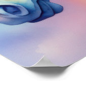 Wasserfarben-Einhorn in weichen Pastellen VI Poster (Ecke)