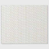 Wasserfarben, Einhorn, Regenbogen und Herz Geschenkpapier (Flach)