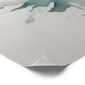 Wasserfarben-Einhorn VII Poster (Ecke)