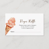 Wasserfarben Eiscreme Babydusche Windelwanne Begleitkarte (Vorderseite)